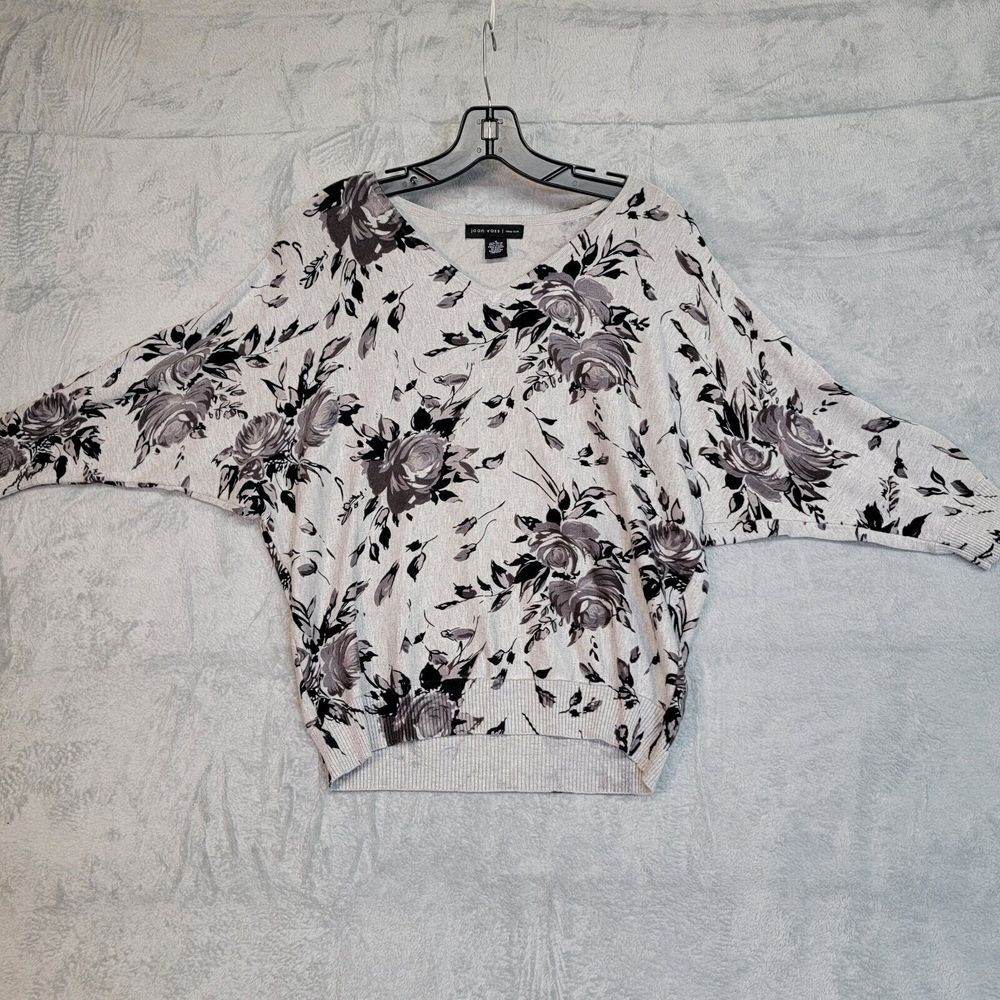 Joan Vass of New York. Womens Size Small Black & White Mid- Sleeve Blouse